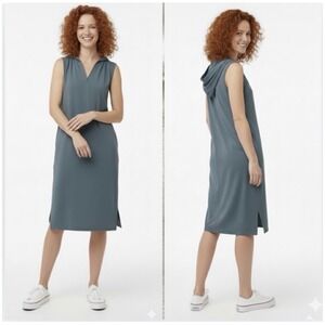 NWOT Pact Ore Chelsea Tank Dress XL Organic Cotton Hooded Midi Casual Loungewear